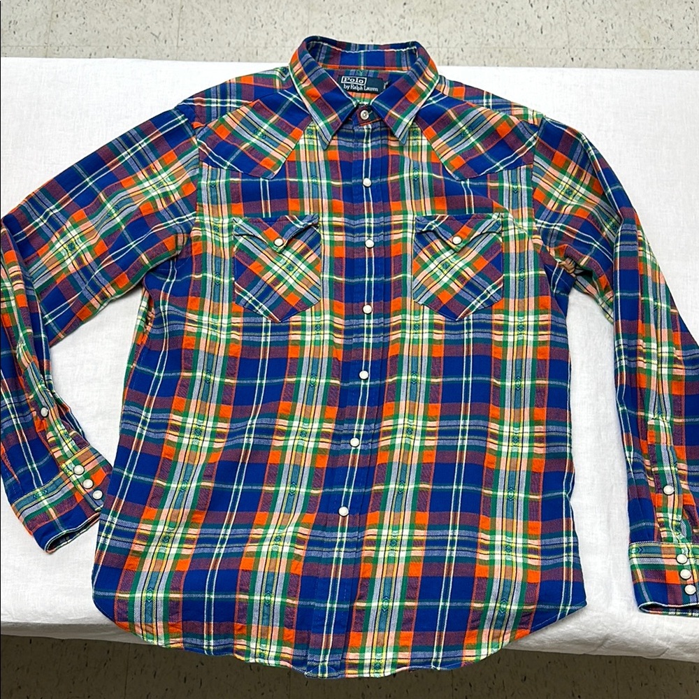 Plaid Button-Up Shirt